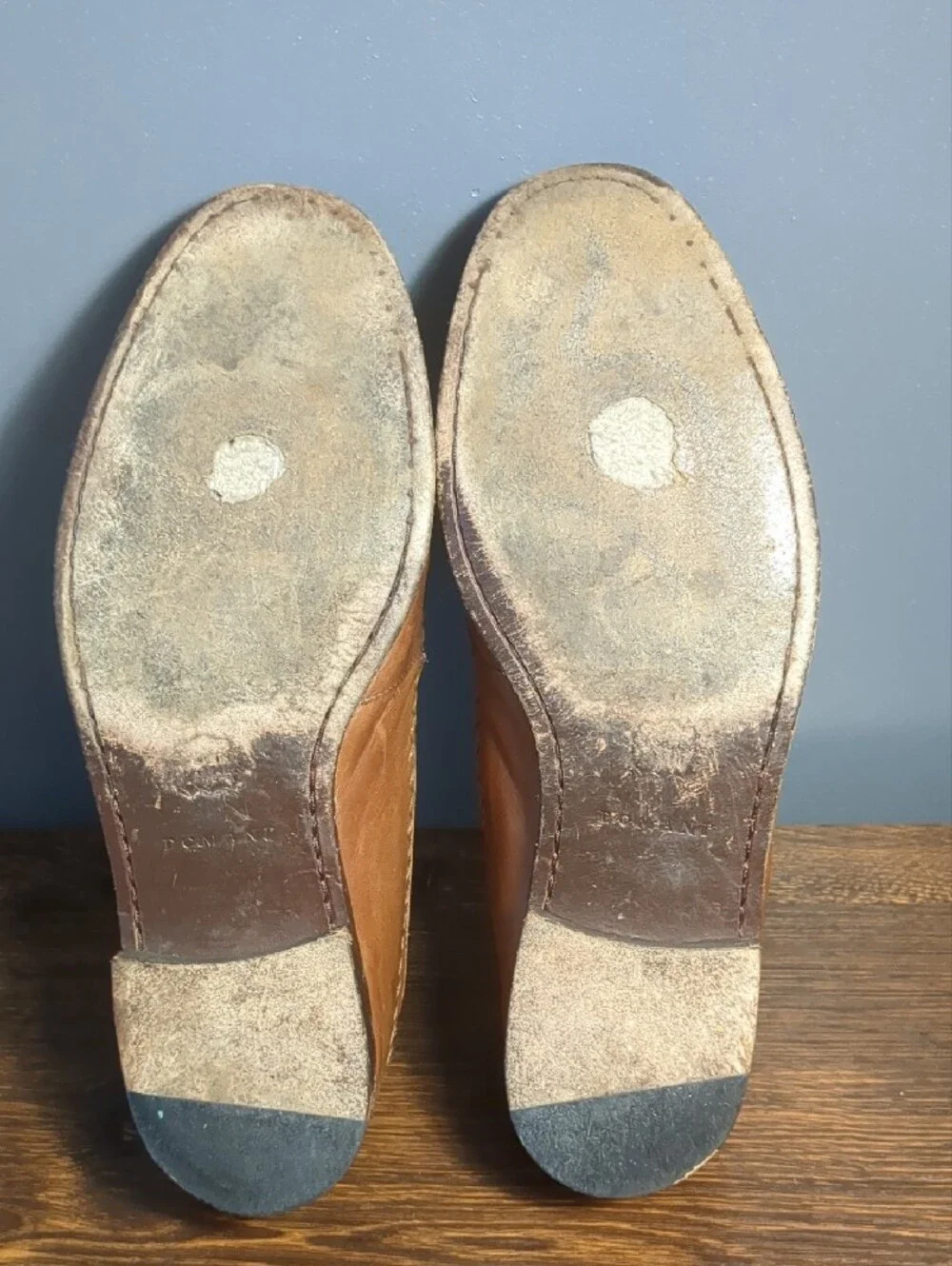 Vintage Domani Johnston & Murphy Brown Leather Kiltie Tassel Loafers Men’s 10.5M